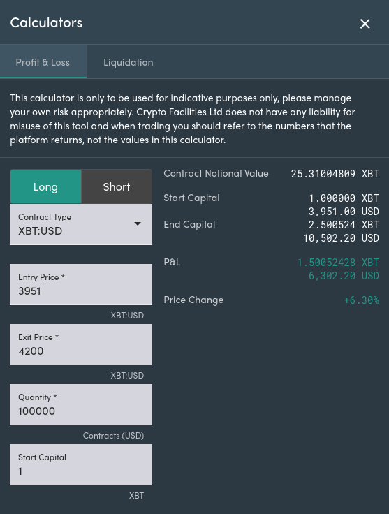 Profit/Loss and Liquidation Calculator - Cryptocurrency ...